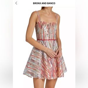 Bronx and banco Serena Sequined Mesh Minidress